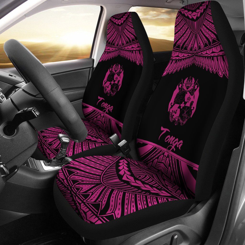 Tonga Polynesian Car Seat Covers - Pride Pink Version