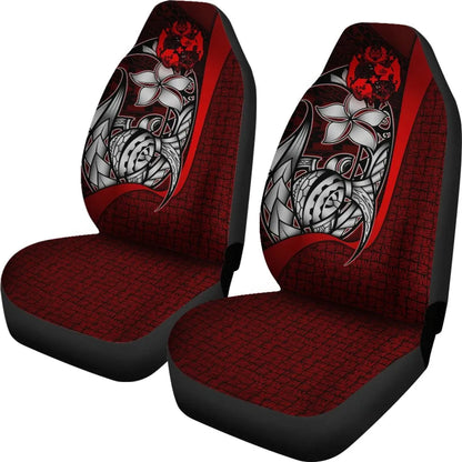 Tonga Polynesian Car Seat Covers Red - Turtle With Hook