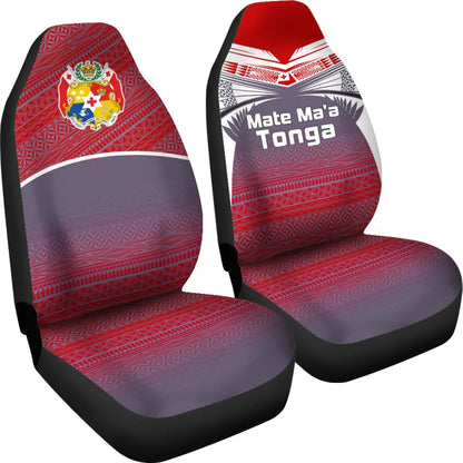 Tonga Polynesian Car Seat Covers - White Tattoo