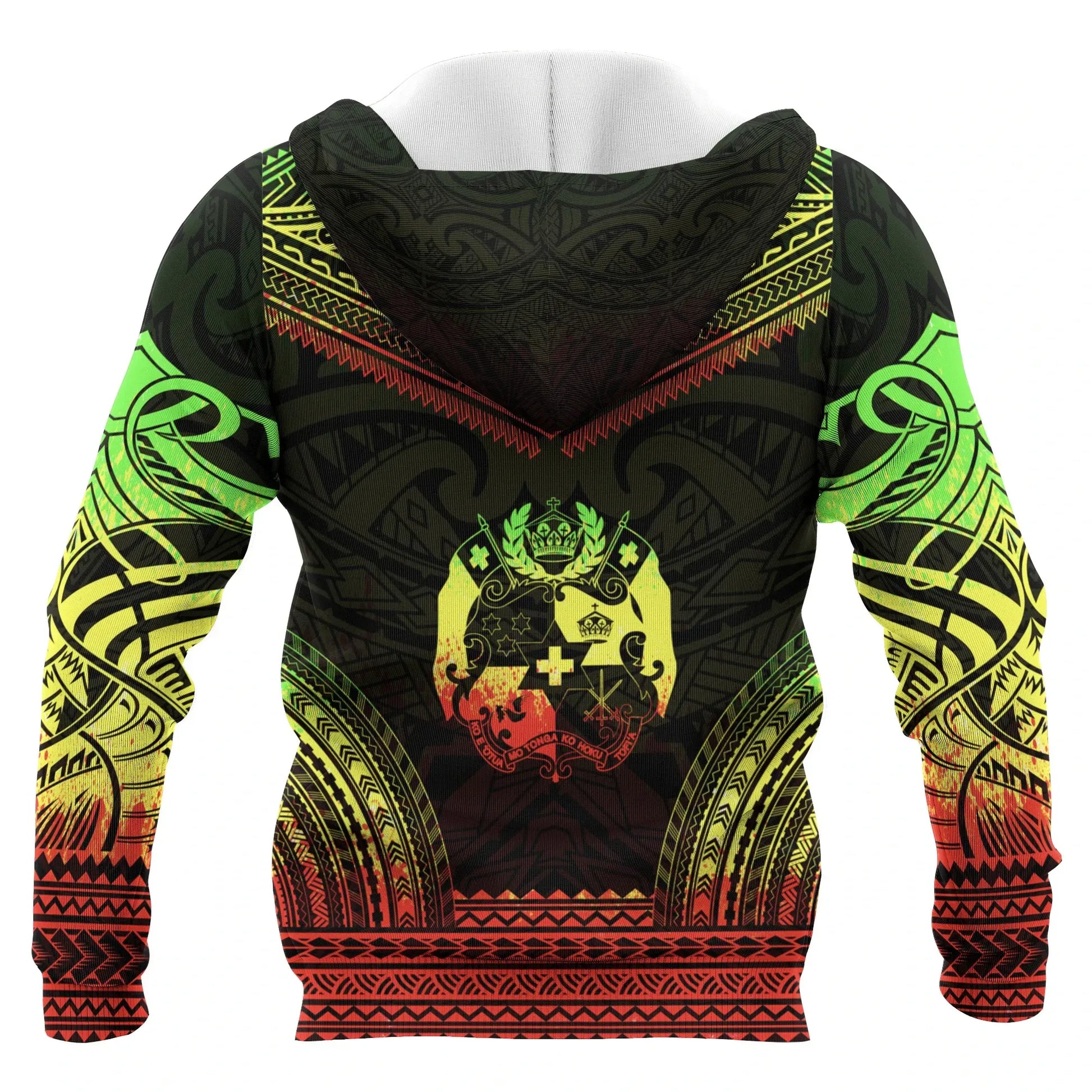 Tonga Polynesian Chief Custom Personalised Hoodie - Reggae Version