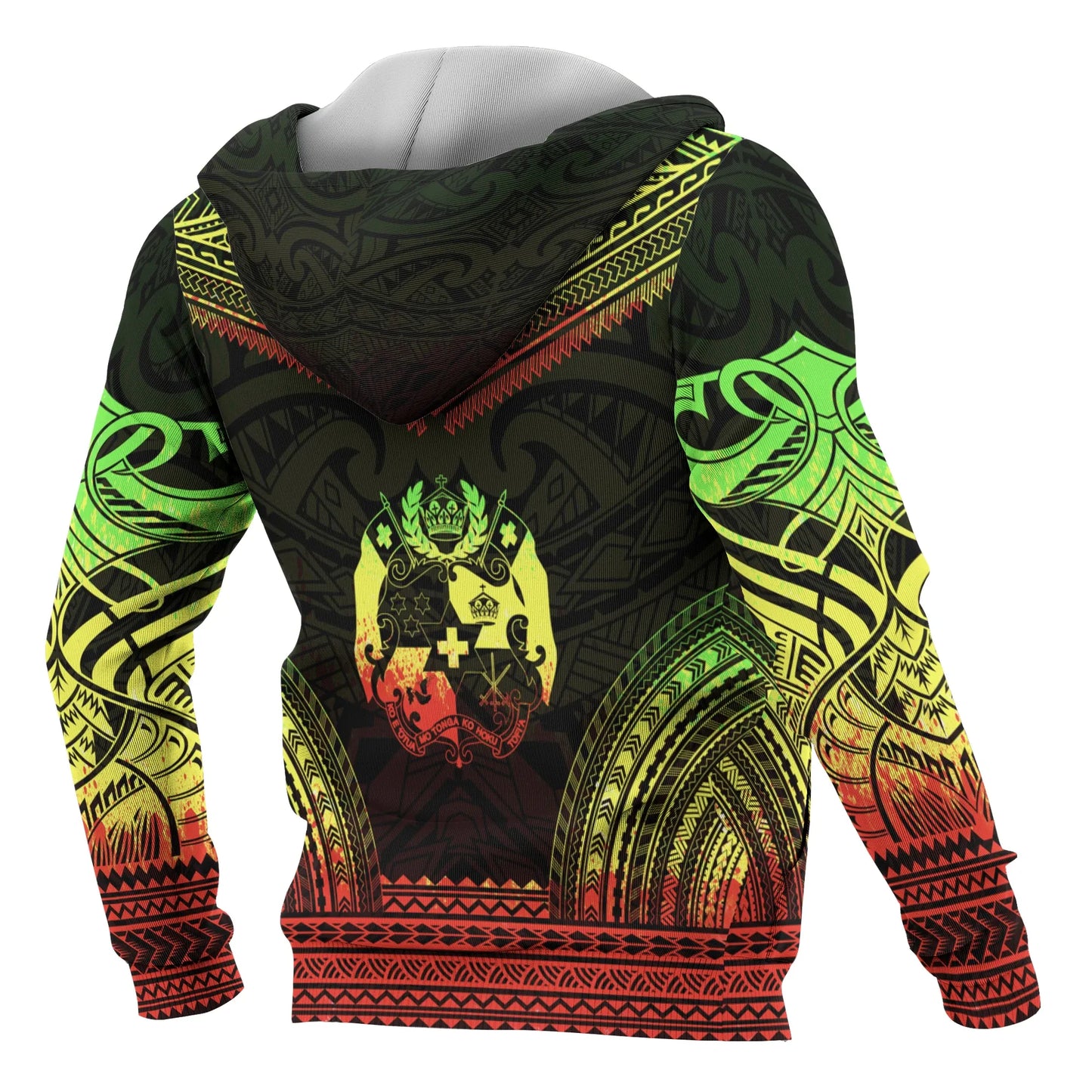 Tonga Polynesian Chief Custom Personalised Hoodie - Reggae Version