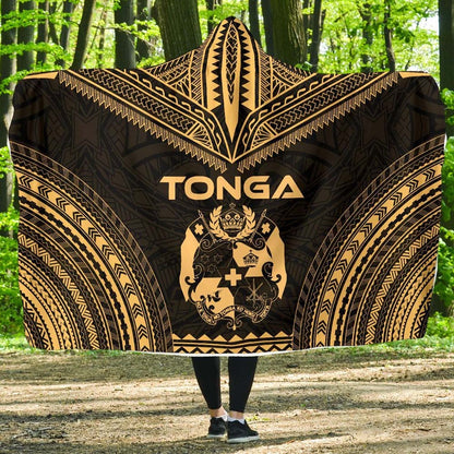 Tonga Polynesian Chief Hooded Blanket - Gold Version