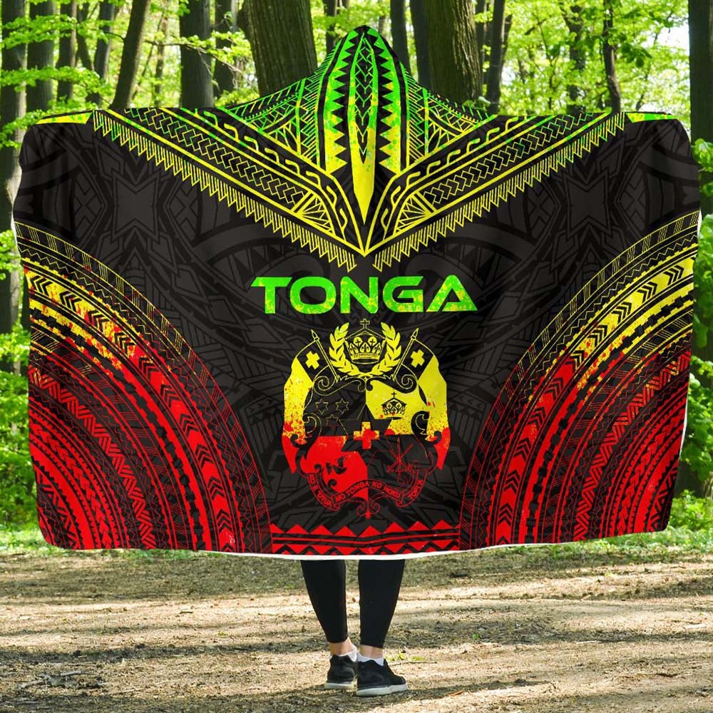Tonga Polynesian Chief Hooded Blanket - Reggae Version