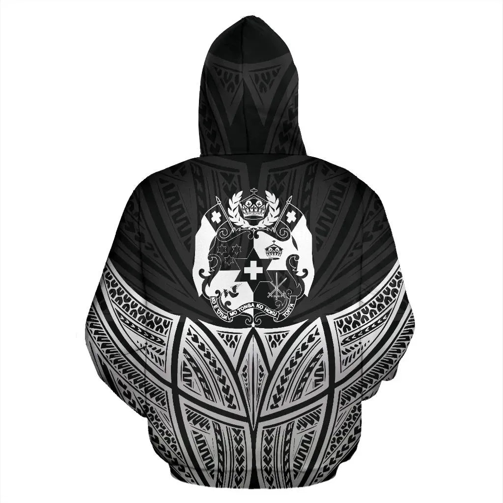 Tonga Polynesian Custom Personalised Hoodie Black Pride Map nd Seal