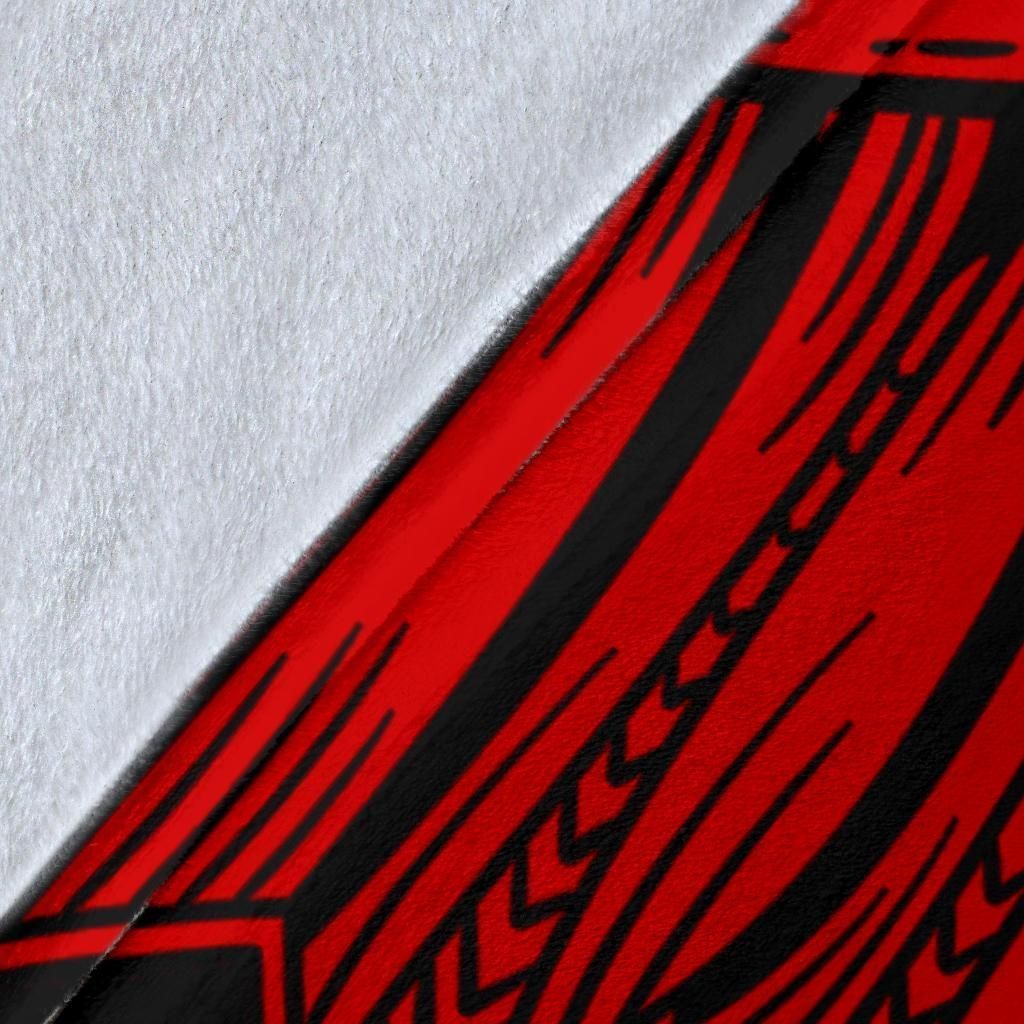 Tonga Polynesian Custom Personalised Premium Blanket - Tribal Wave Tattoo Flag Color