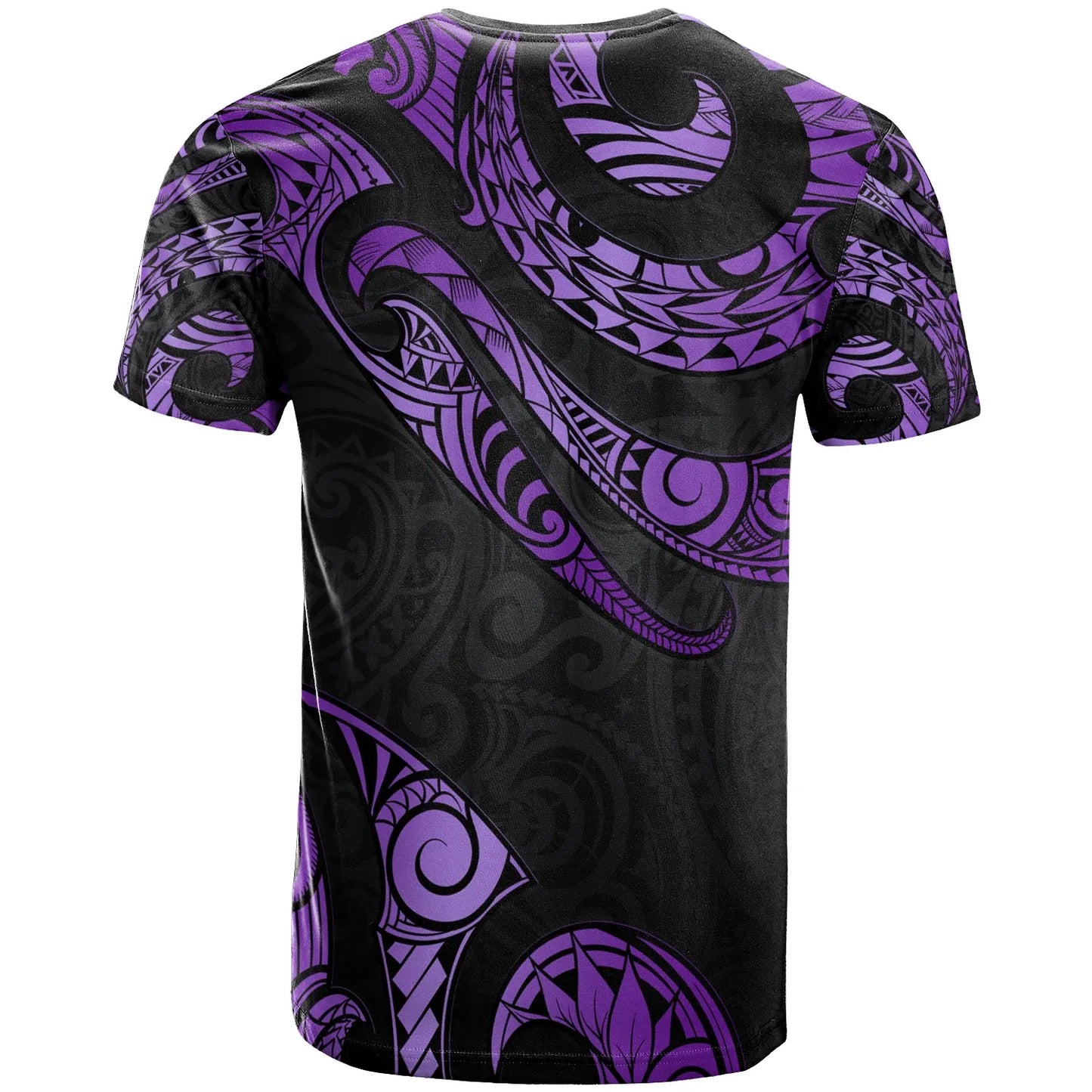 Tonga Polynesian Custom Personalised T-Shirt - Poly Tattoo Purple Version