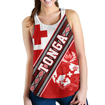 Tonga Women Tank Ngatu Flag And Coat Of Arms