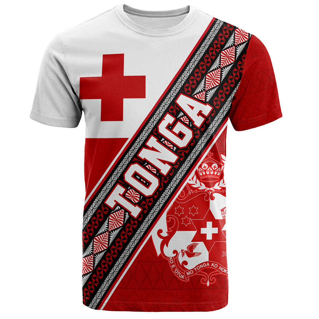 Tonga T-Shirt Ngatu Flag And Coat Of Arms