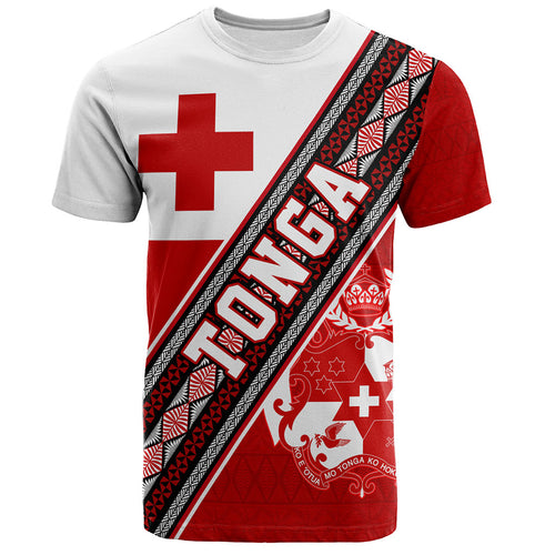 Tonga T-Shirt Ngatu Flag And Coat Of Arms
