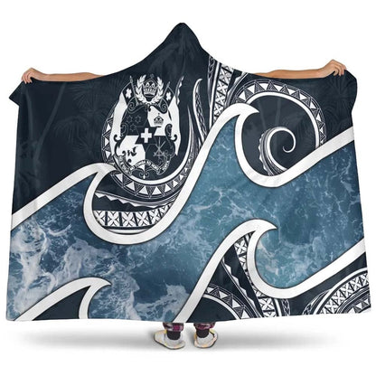 Tonga Polynesian Hooded Blanket - Ocean Style