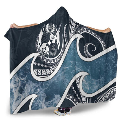Tonga Polynesian Hooded Blanket - Ocean Style