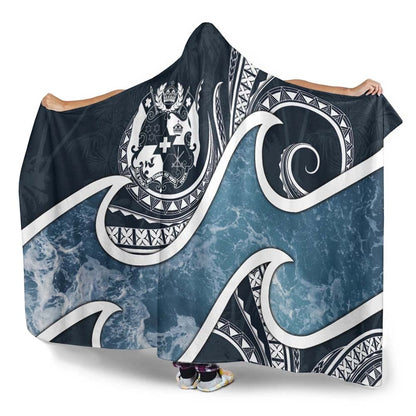 Tonga Polynesian Hooded Blanket - Ocean Style