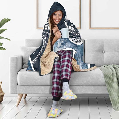 Tonga Polynesian Hooded Blanket - Ocean Style