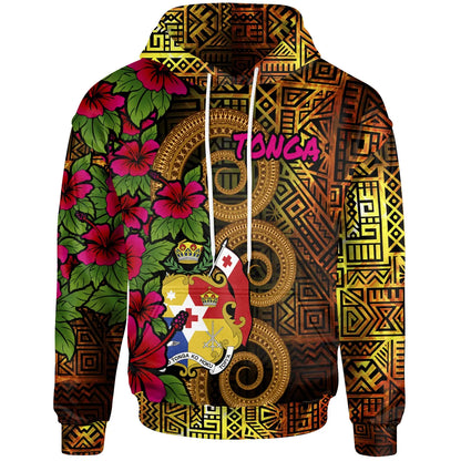 Tonga Polynesian Hoodie - Hibiscus Vintage