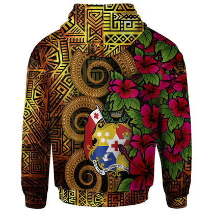 Tonga Polynesian Hoodie - Hibiscus Vintage