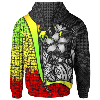 Tonga Polynesian Hoodie Reggae - Turtle with Hook