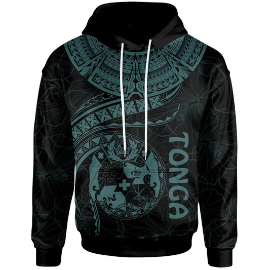 Tonga Polynesian Hoodie - Tonga Waves (Turquoise)
