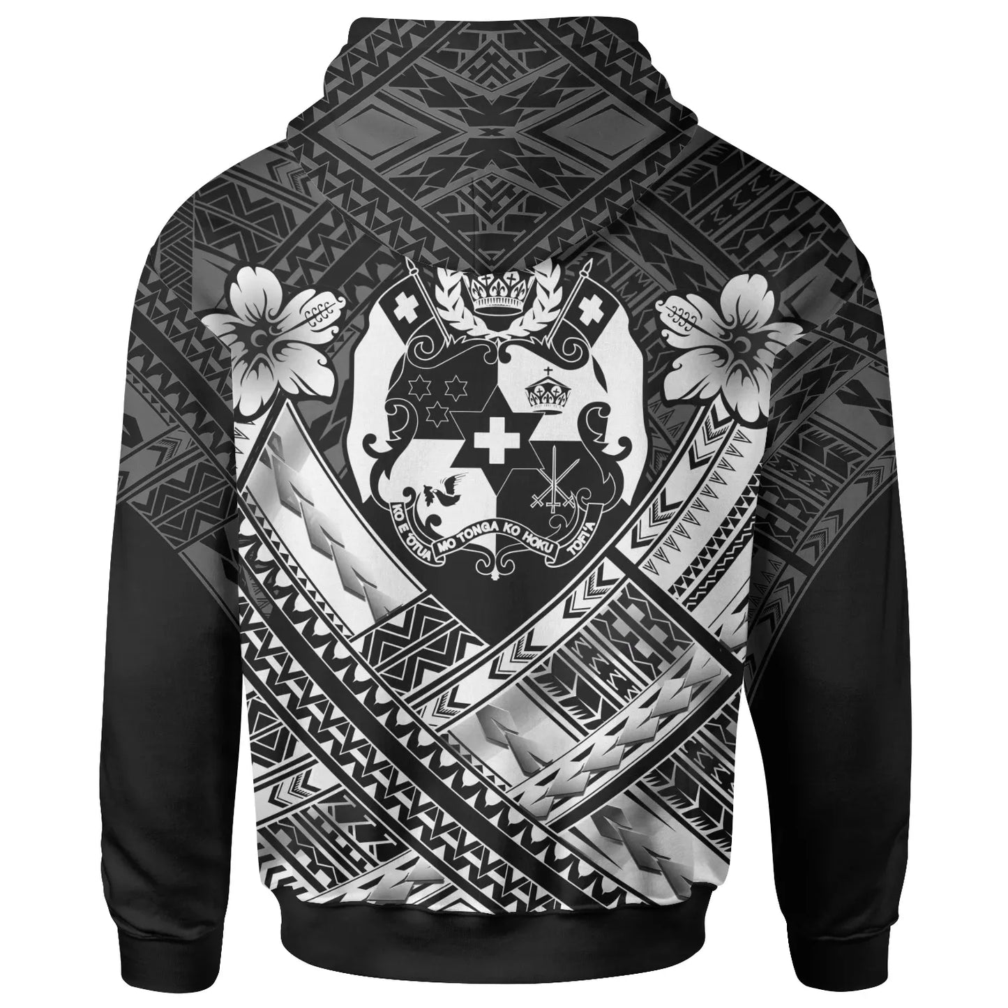 Tonga Polynesian  Hoodie - Tonga White Seal Camisole Hibiscus Style