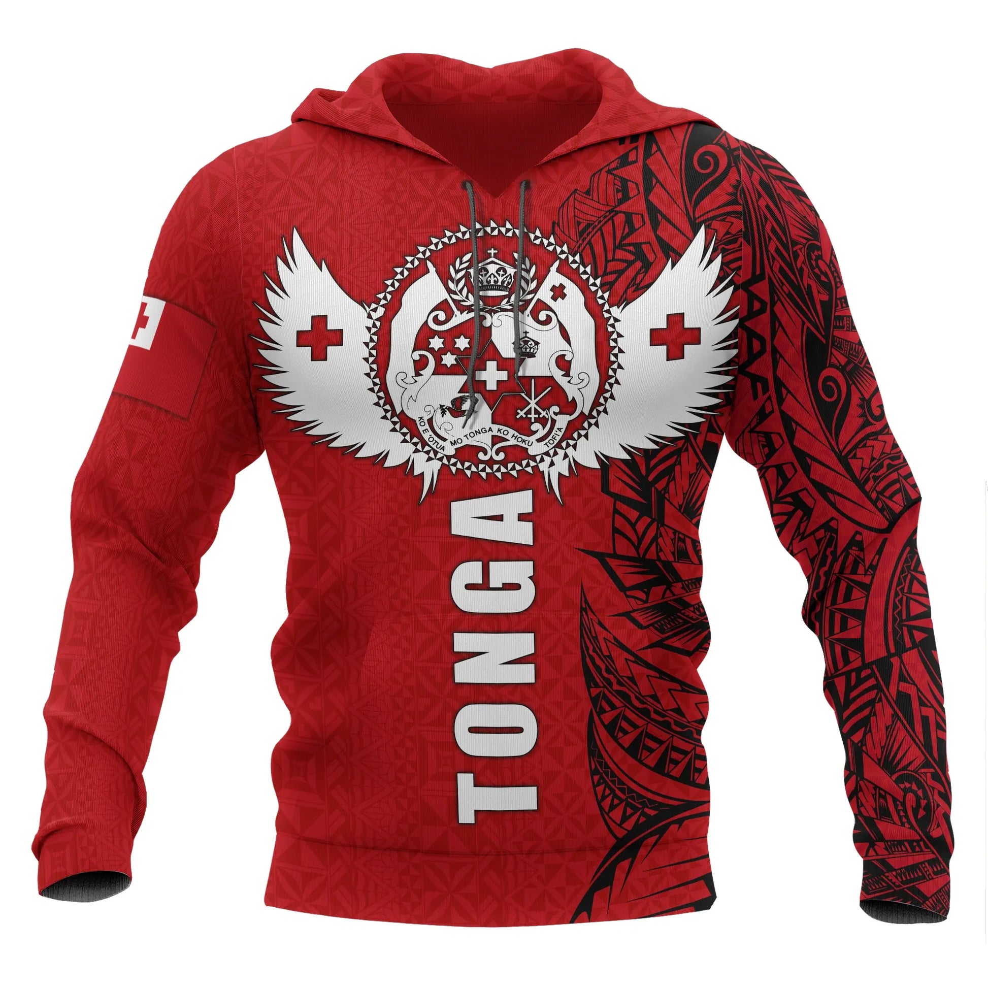 Tonga Polynesian Hoodie - Tonga Wings