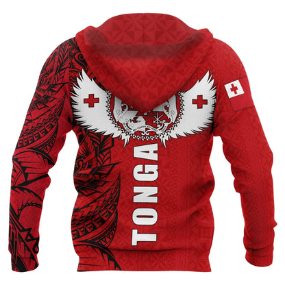 Tonga Polynesian Hoodie - Tonga Wings