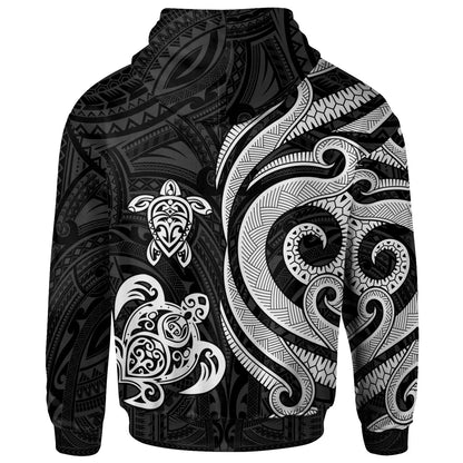 Tonga Polynesian Hoodie - White Tentacle Turtle