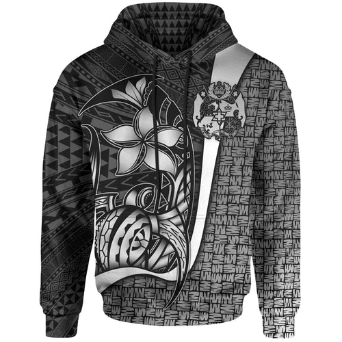 Tonga Polynesian Hoodie White - Turtle with Hook