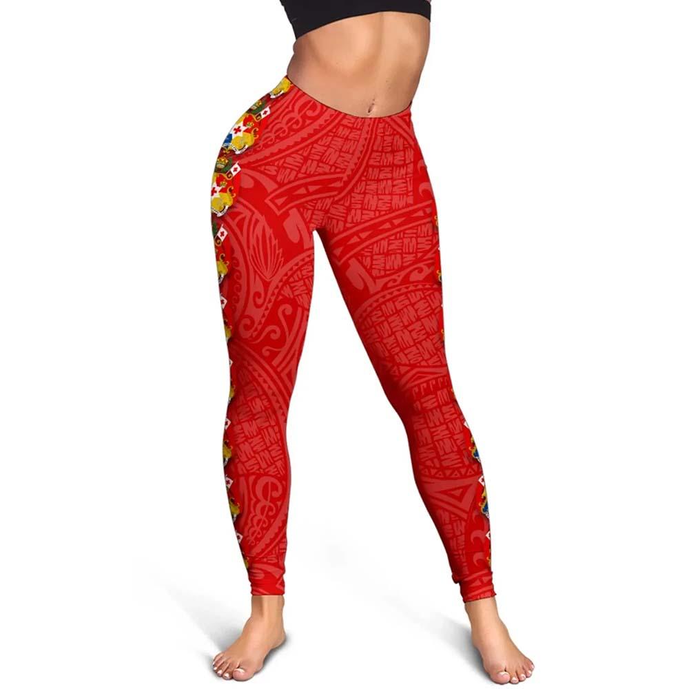 Tonga Polynesian Legging - Coat Of Arm Linked Style