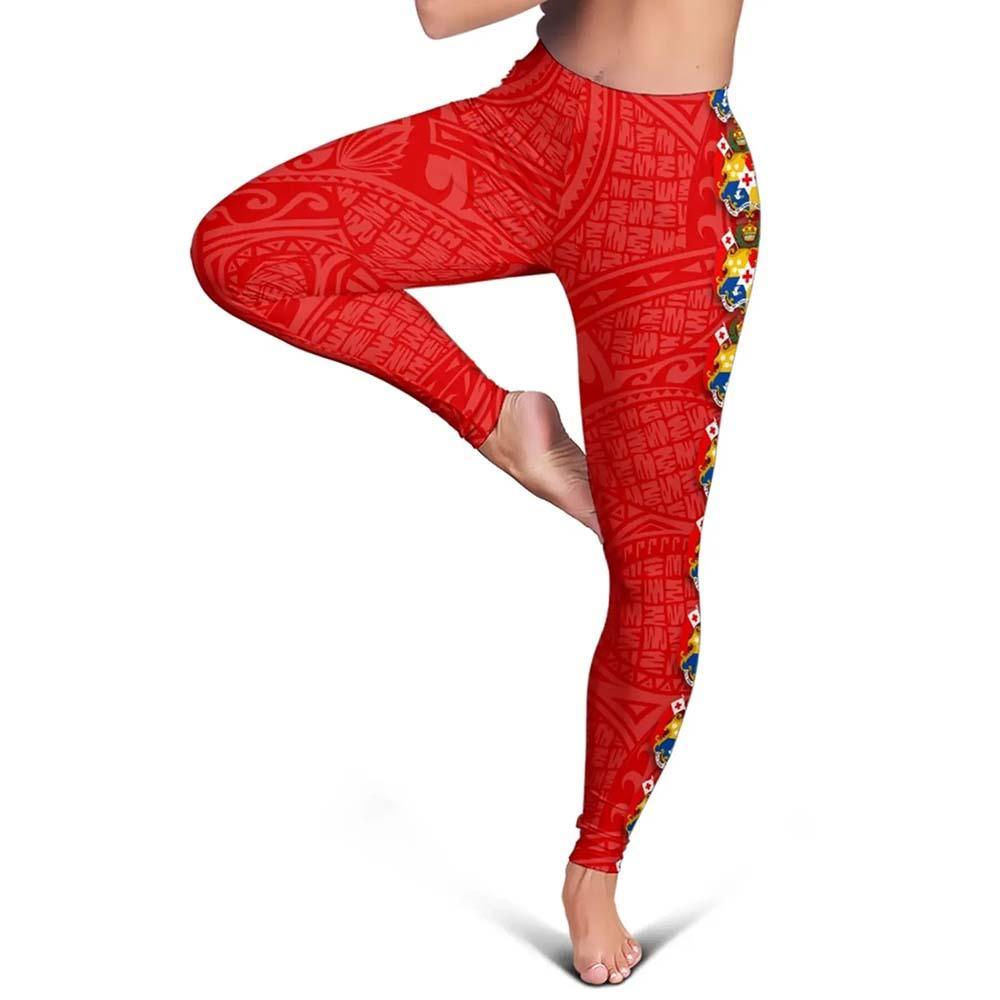 Tonga Polynesian Legging - Coat Of Arm Linked Style