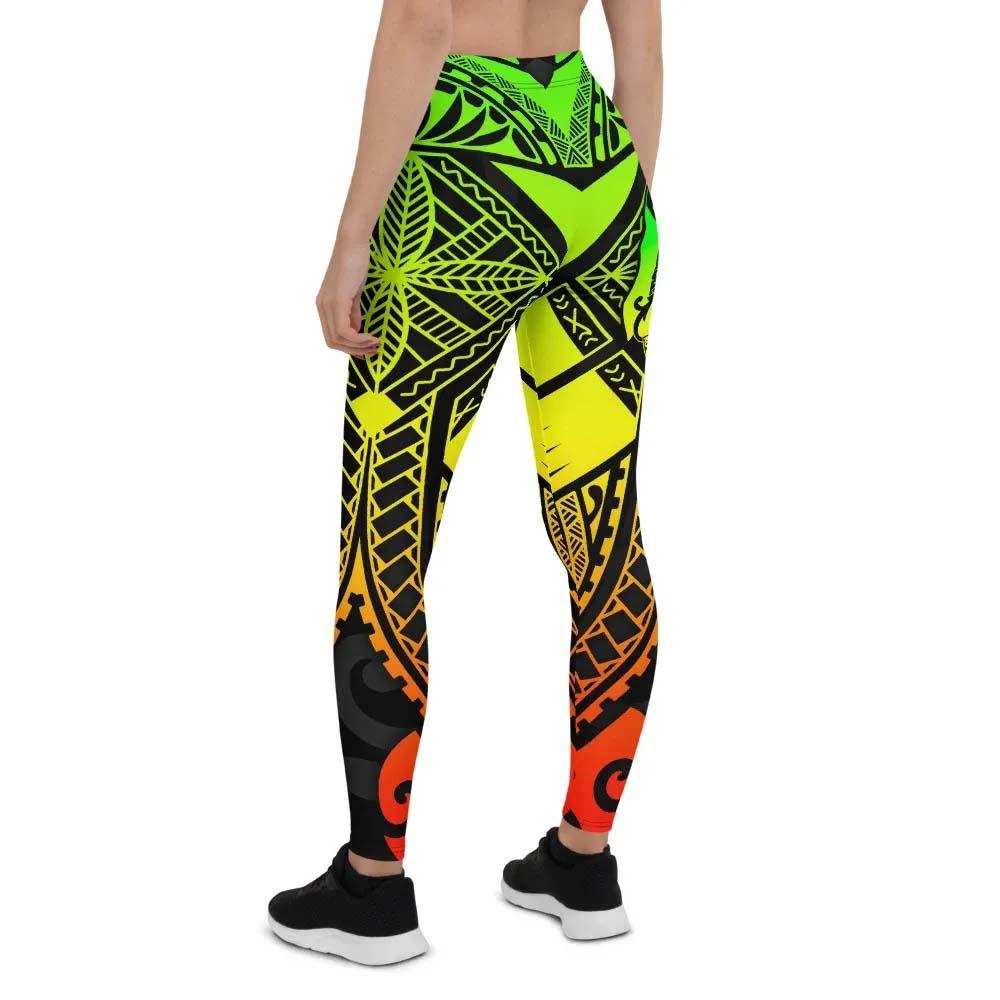 Tonga Polynesian Legging - Tonga Reggae Seal with Polynesian tattoo