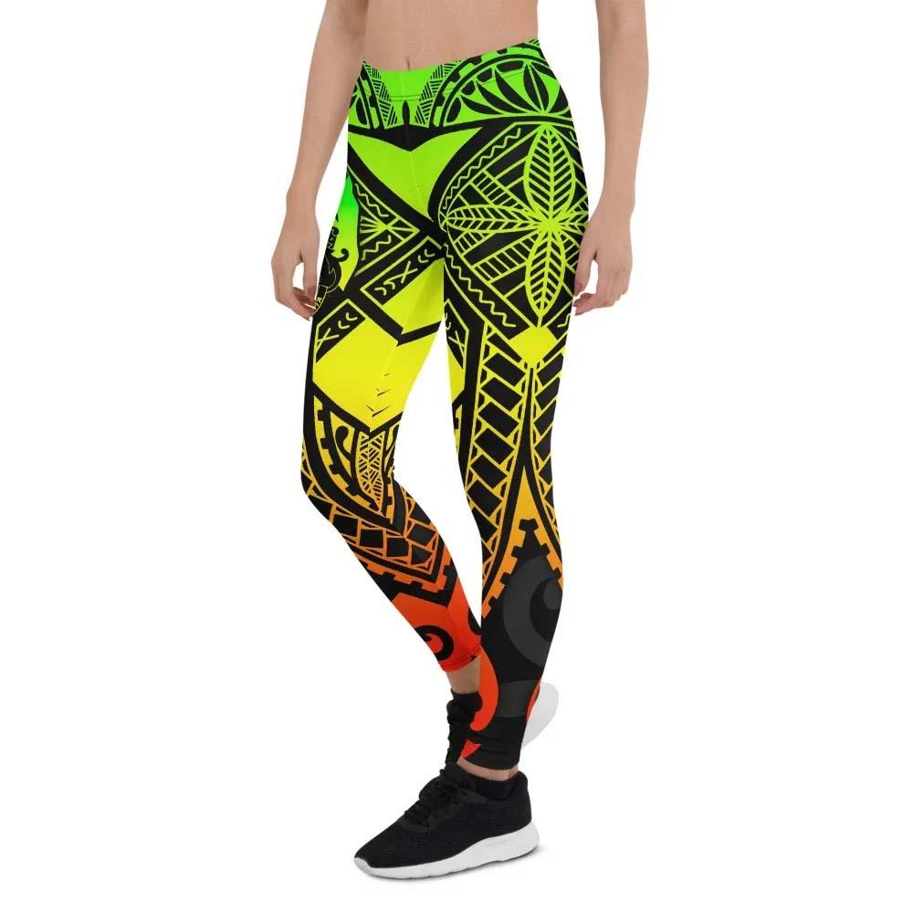 Tonga Polynesian Legging - Tonga Reggae Seal with Polynesian tattoo