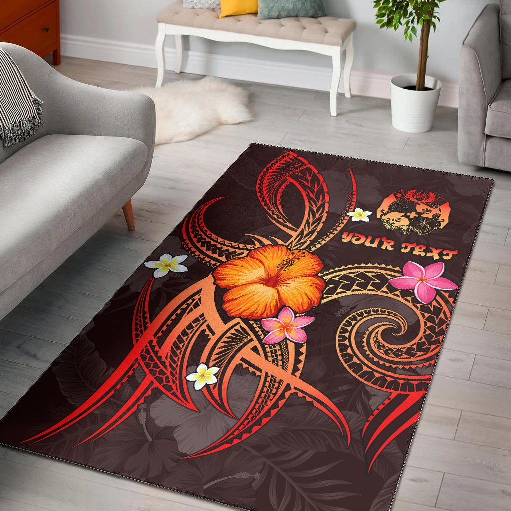 Tonga Polynesian Personalised Area Rug - Legend of Tonga (Red)