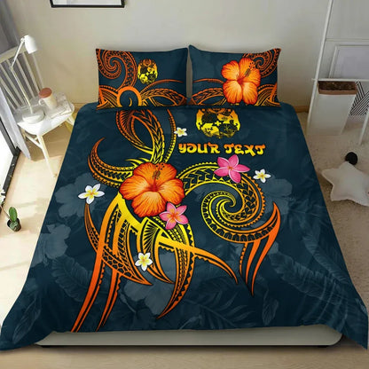 Tonga Polynesian Personalised Bedding Set - Legend Of Tonga (Blue)