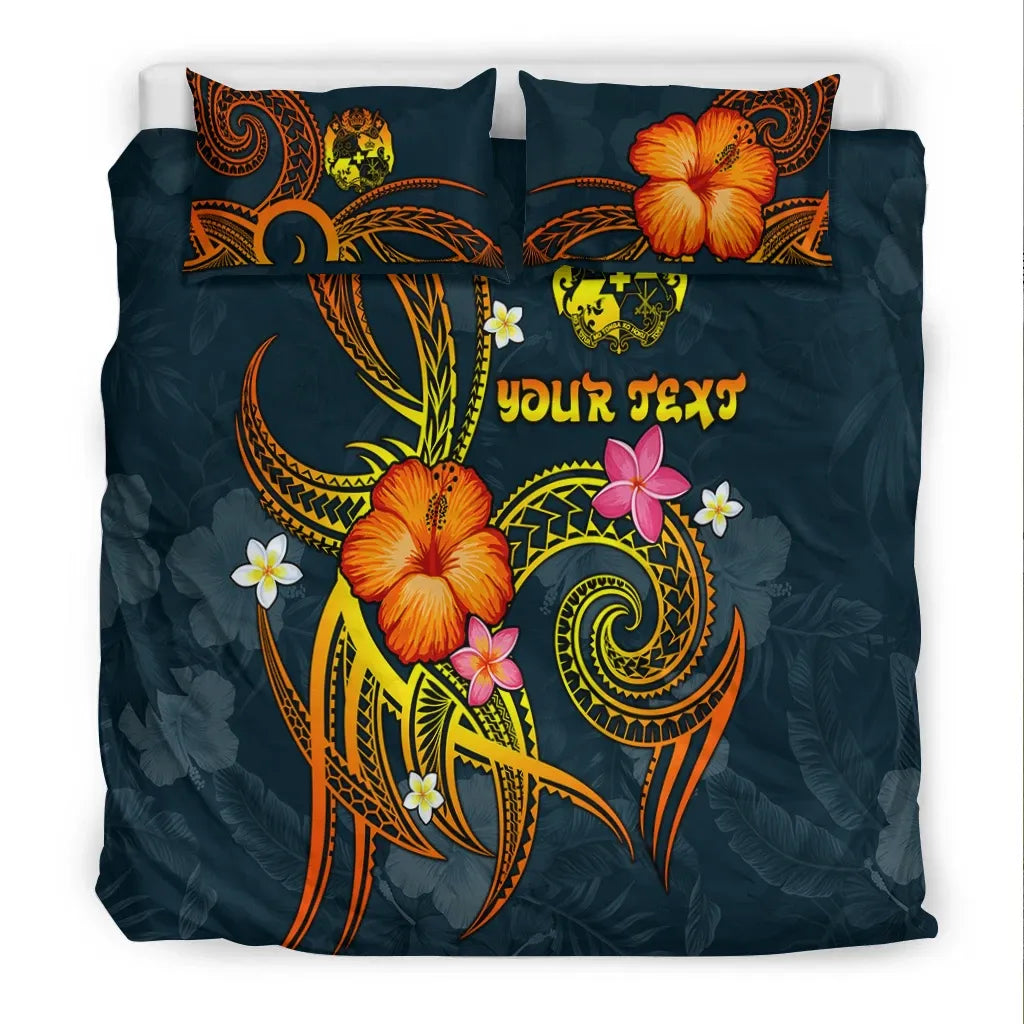 Tonga Polynesian Personalised Bedding Set - Legend Of Tonga (Blue)