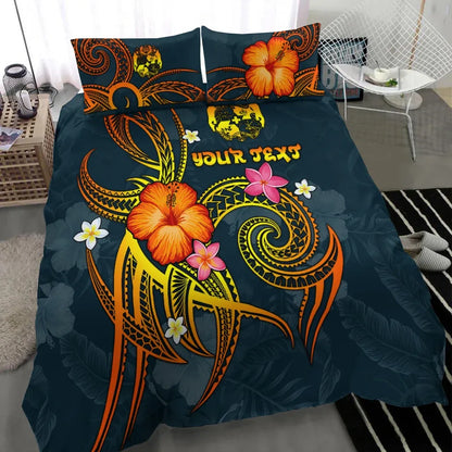 Tonga Polynesian Personalised Bedding Set - Legend Of Tonga (Blue)