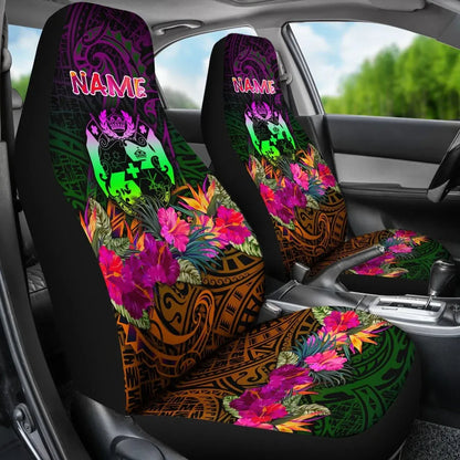 Tonga Polynesian Personalised Car Seat Covers - Summer Hibiscus