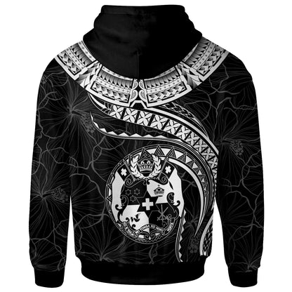 Tonga Polynesian Personalised Hoodie - Tonga Waves (White)