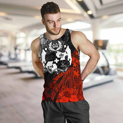Tonga Polynesian Personalised Men Tank - Vintage Polynesian Style