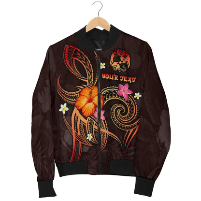 Tonga Polynesian Personalised Bomber Jacket - Legend of Tonga (Red)