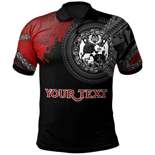 Tonga Polynesian Personalised Polo Shirt - Polynesian Chain Style