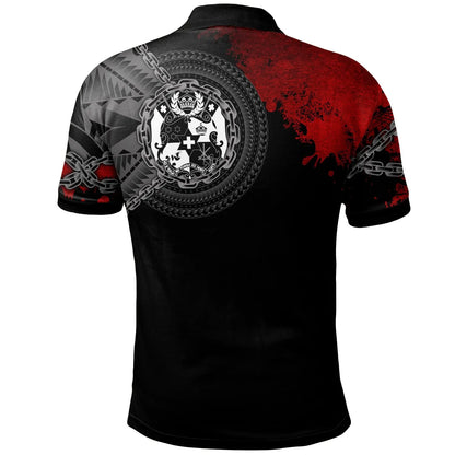 Tonga Polynesian Personalised Polo Shirt - Polynesian Chain Style