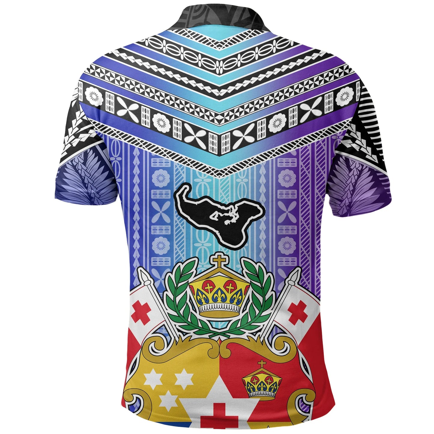 Tonga Polo Shirt - Tonga Coat Of Arms Colorful Style