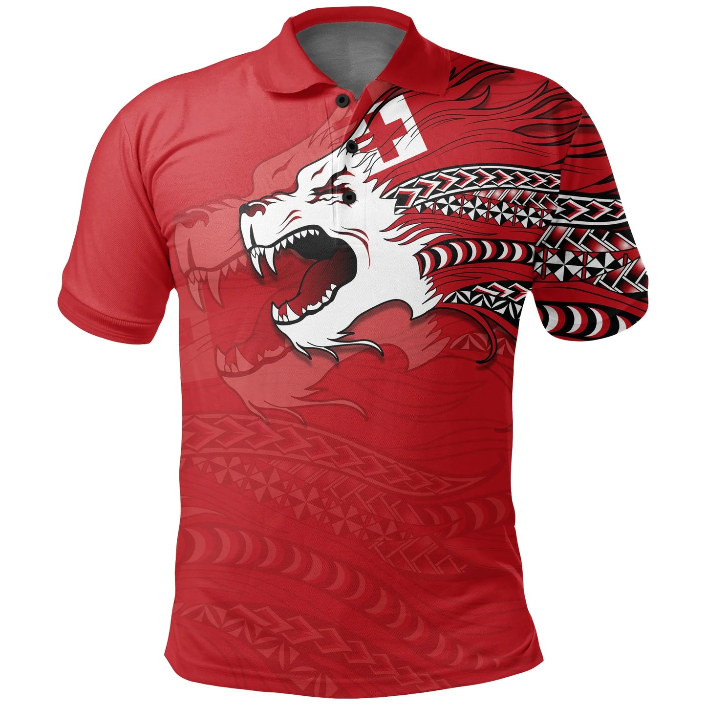 Tonga Polynesian Polo Shirt - Tongan Pride Lion