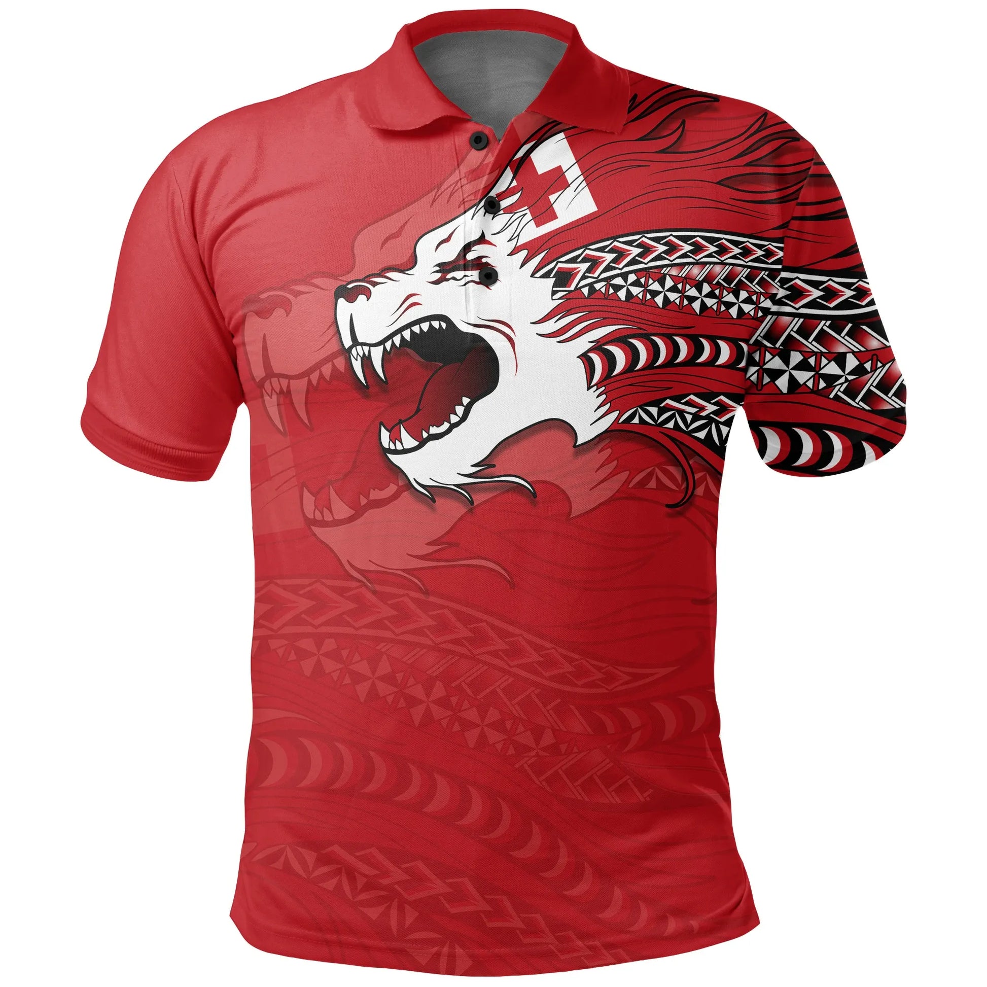 Tonga Polynesian Polo Shirt - Tongan Pride Lion