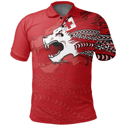 Tonga Polynesian Polo Shirt - Tongan Pride Lion