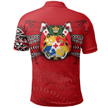 Tonga Polynesian Polo Shirt - Tongan Pride Lion
