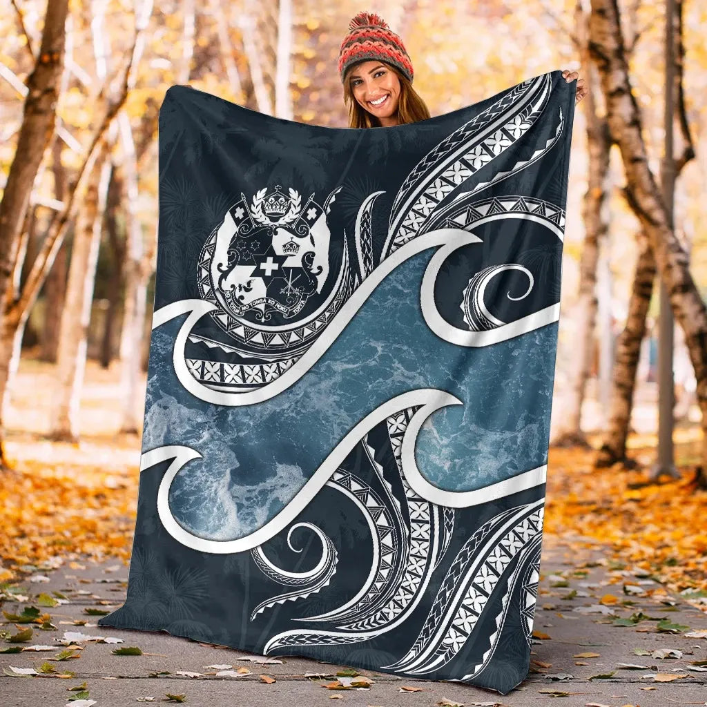 Tonga Polynesian Premium Blanket - Ocean Style