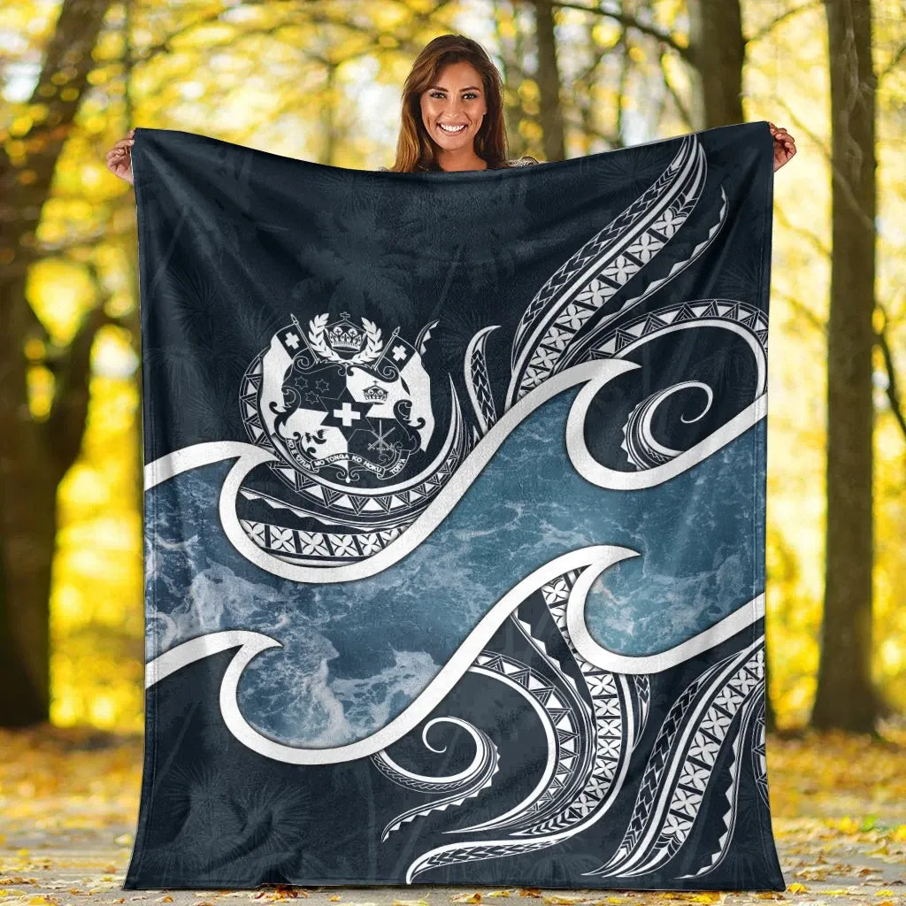 Tonga Polynesian Premium Blanket - Ocean Style