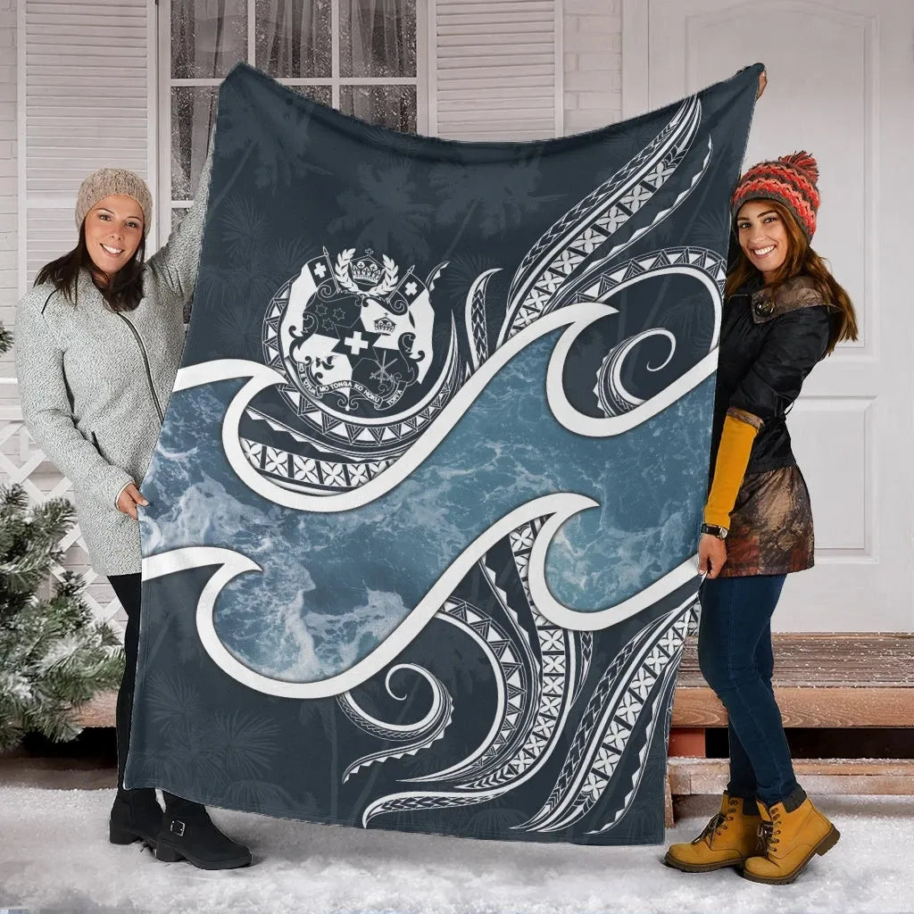 Tonga Polynesian Premium Blanket - Ocean Style