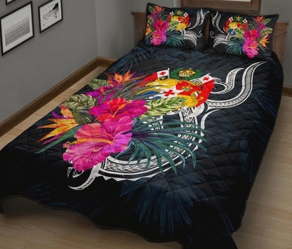 Tonga Polynesian Quilt Bed Set - Tropical Flower