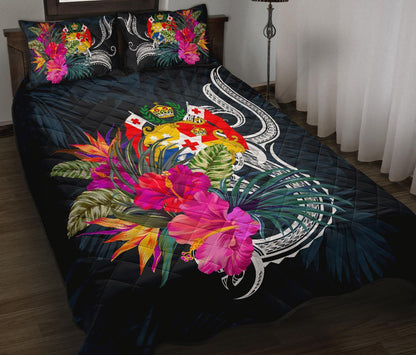 Tonga Polynesian Quilt Bed Set - Tropical Flower